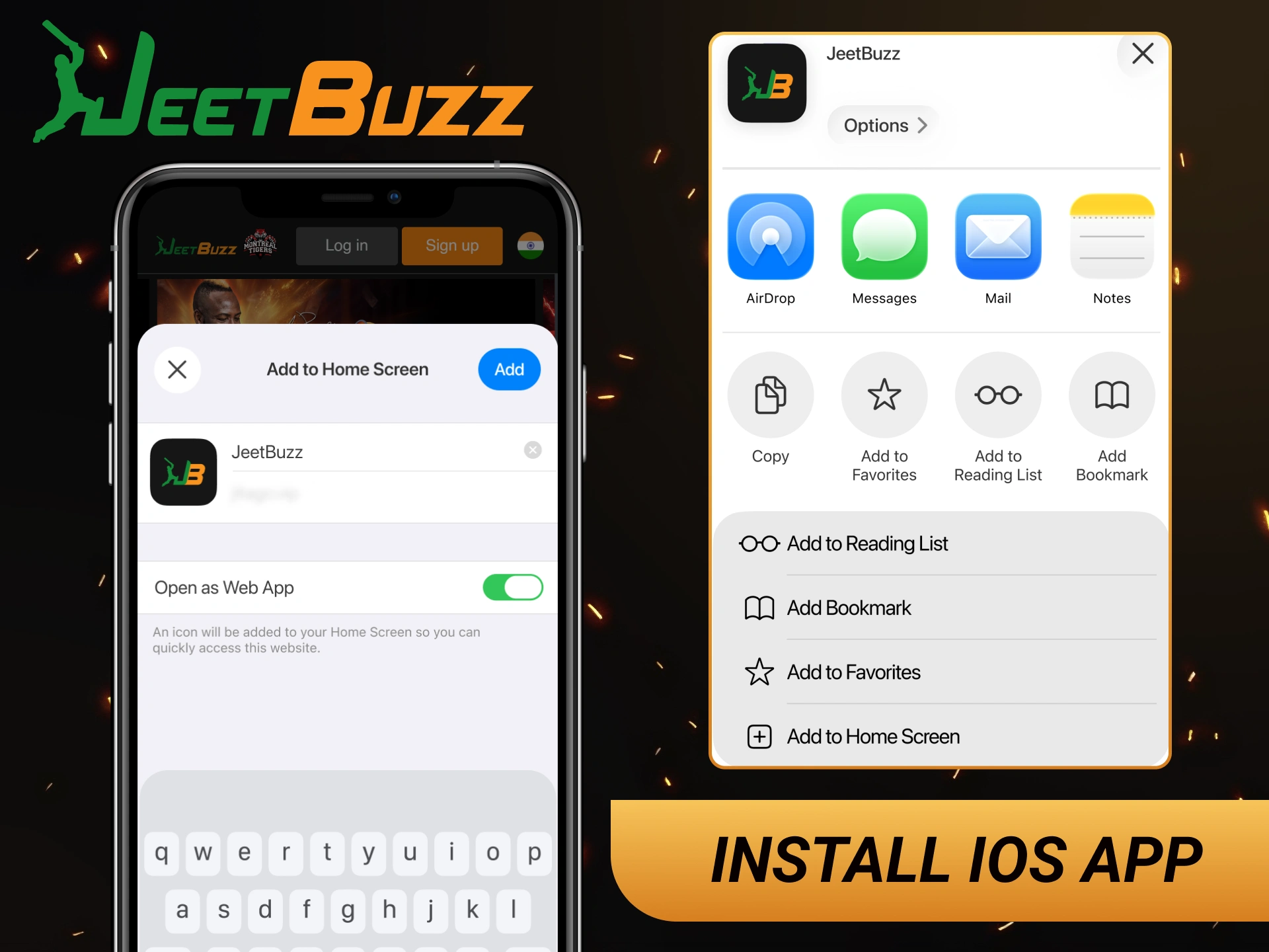 Follow these simple steps to install the JeetBuzz app on iOS devices like iPhone and iPad.