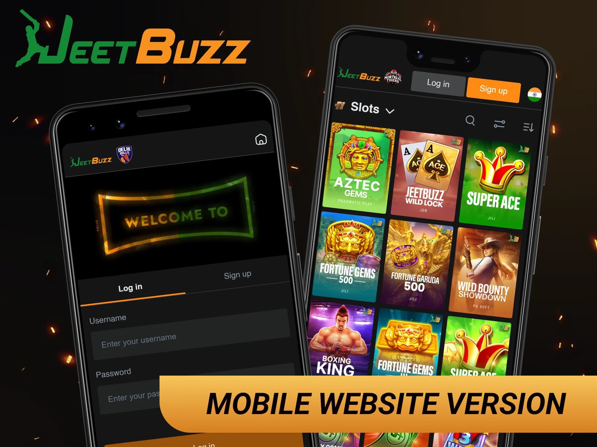 Access all features without app installation using the JeetBuzz mobile website version.
