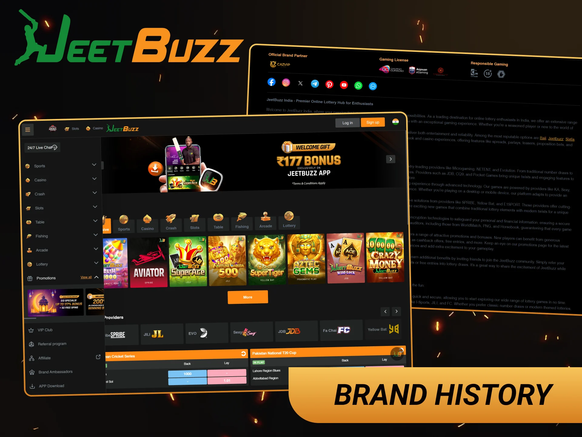 Learn about the history of the JeetBuzz brand.