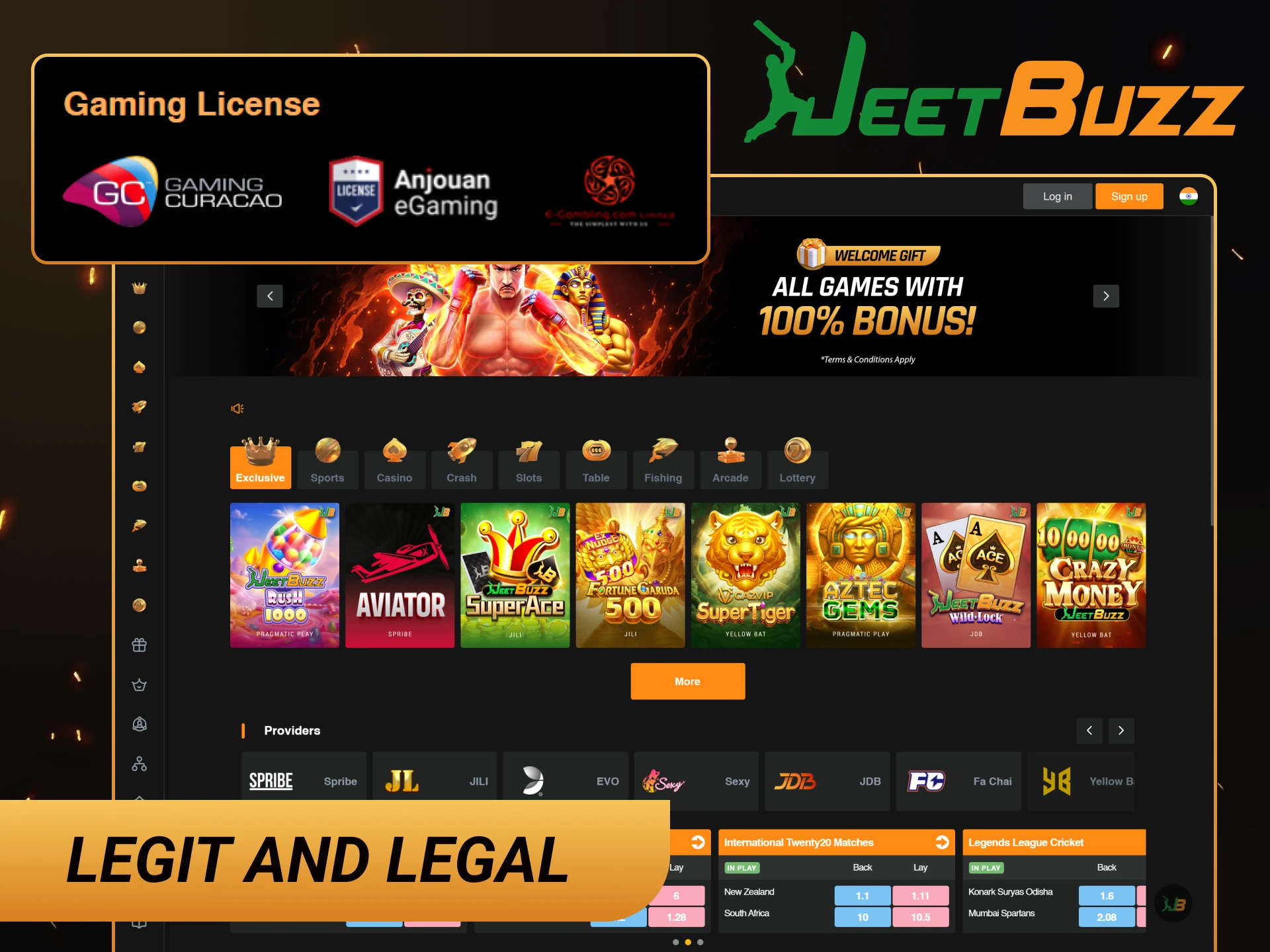 Place bets only at trusted licensed casino like JeetBuzz.