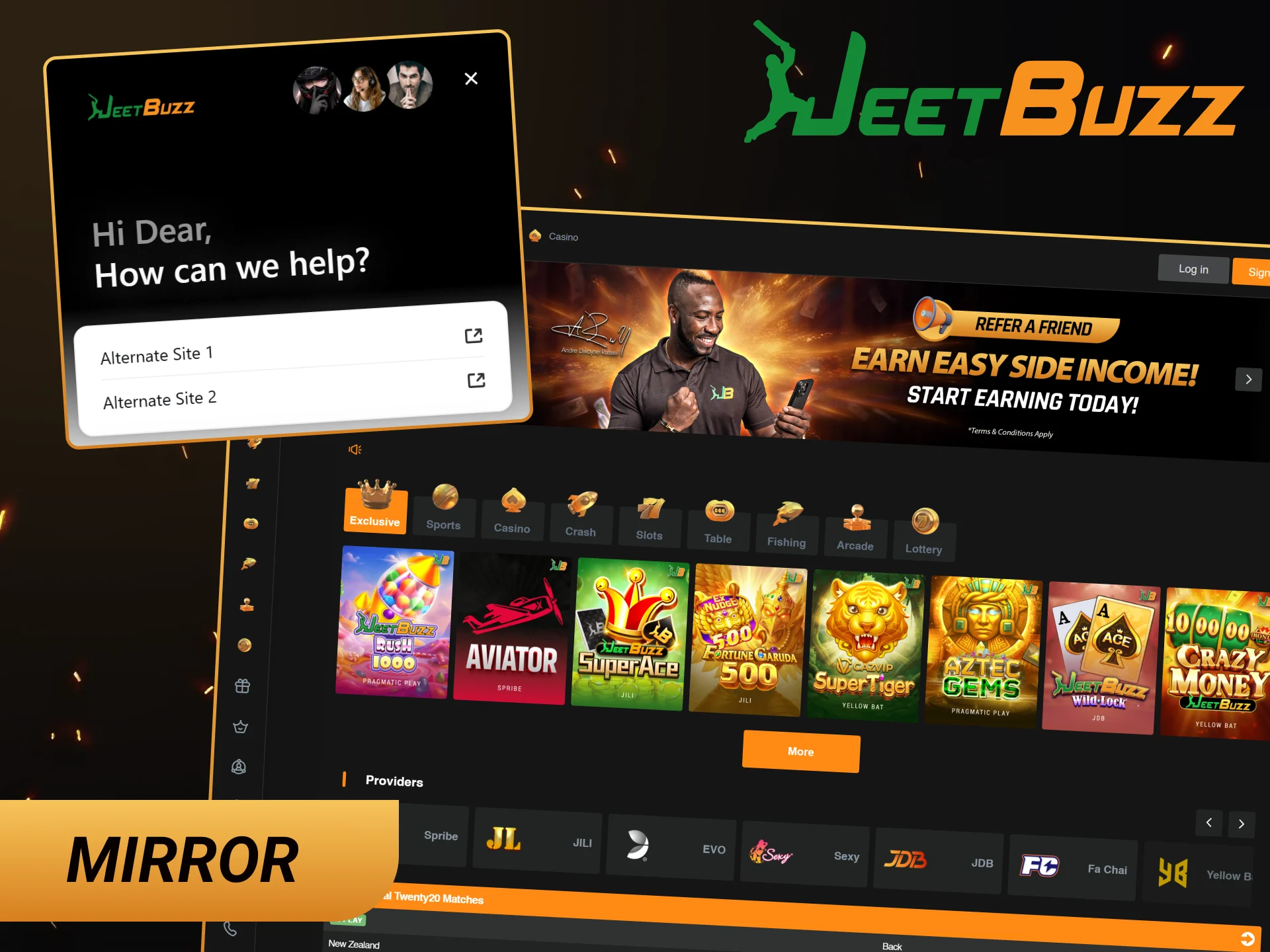 Use the official JeetBuzz mirror links to access casino if main domain is busy.