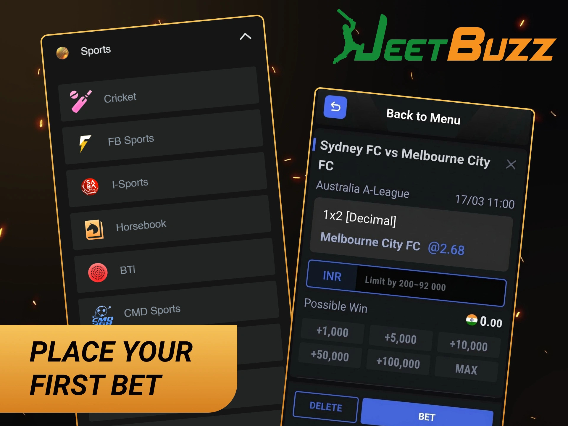 Follow the step-by-step guide on how to place your first bet at JeetBuzz.