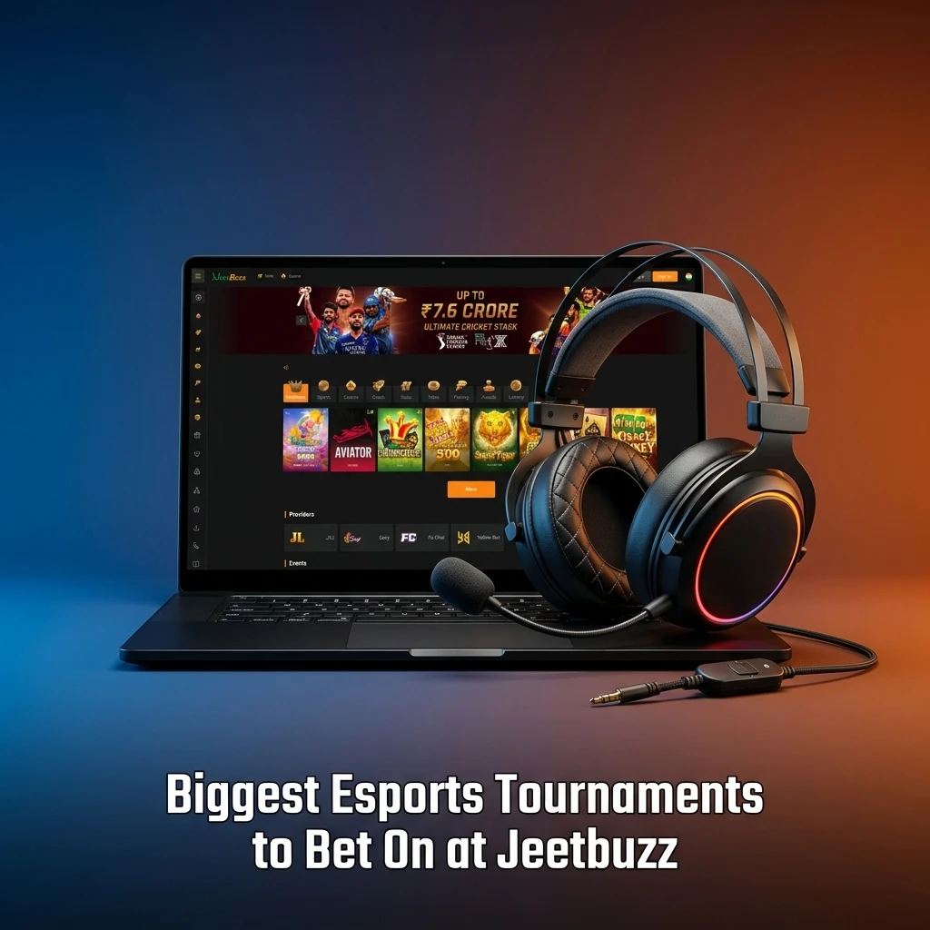 Biggest esports tournaments to bet on at Jeetbuzz including Dota 2, CS2, Valorant, and League of Legends