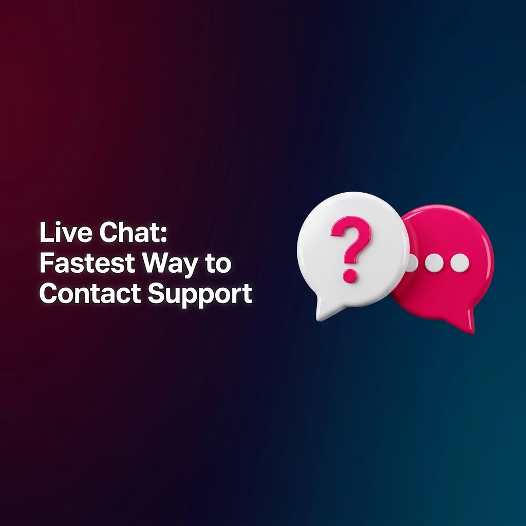 Live chat support available 24/7 connecting users to a live agent in under 2 minutes for instant help