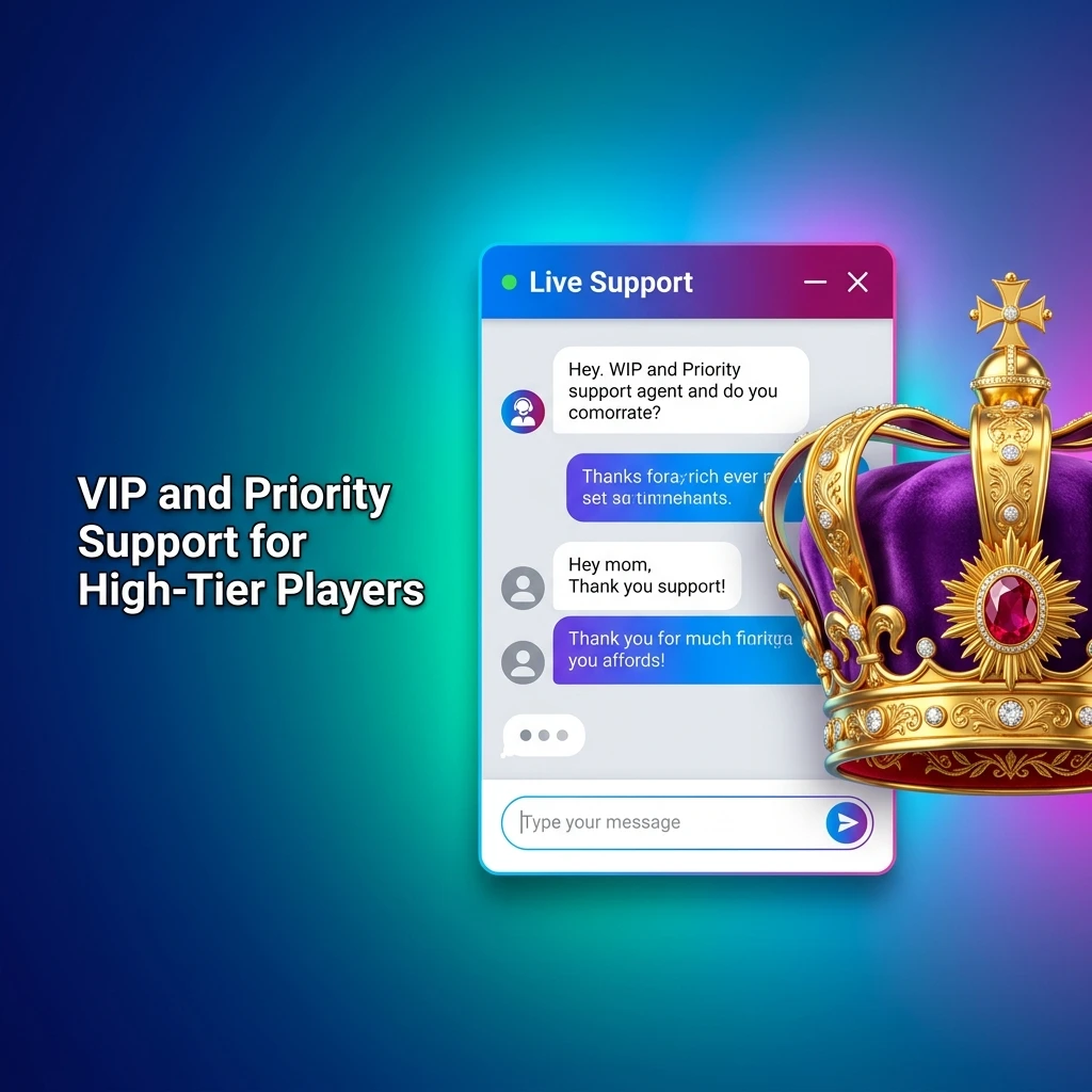 VIP priority support for high-tier players with personal account manager, fast response times and dedicated live chat access